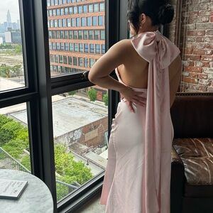 High neck long gown dress